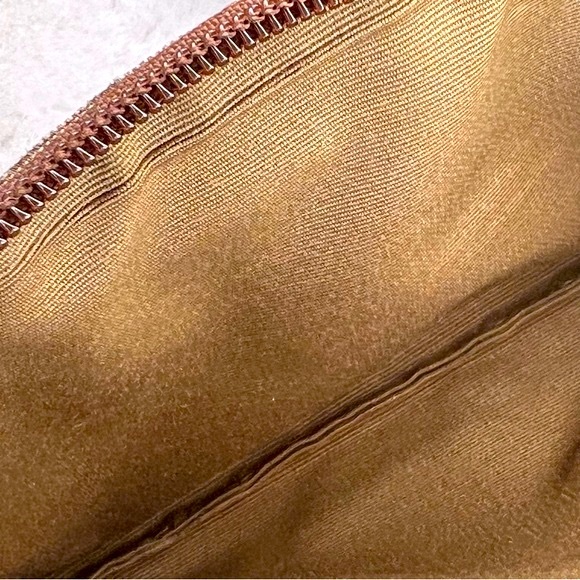 Coach Wristlet Brown Jacquard Signature Two Pockets Buckle Front - Picture 12 of 16